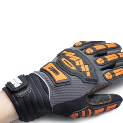 Gants EUROSTRONG MX600, IMPACT mécanique, gris orange