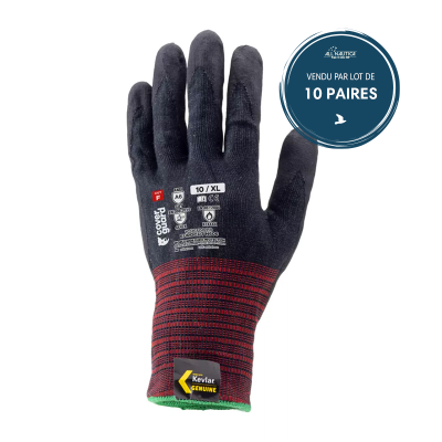 Gants EUROCUT N606 CUT F. HPPE J18 nitr. Renf. Tactile