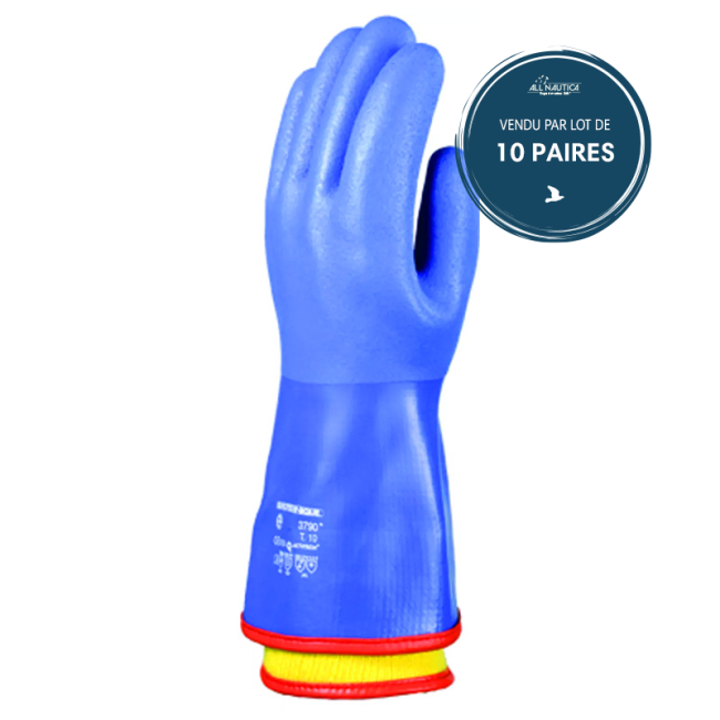 Gants EUROWINTER 3790 PVC bleu 35cm doubl.amovible